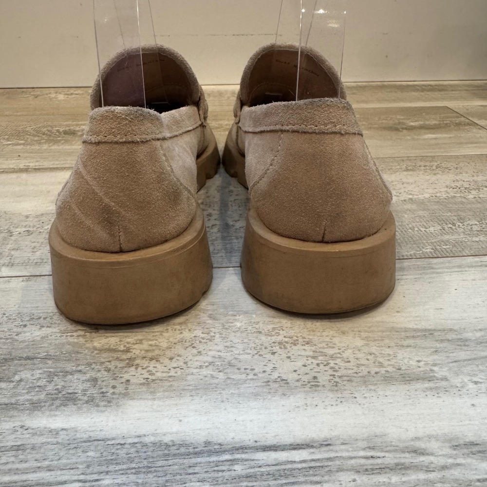 Dolce Vita Elias Flats Dunes Suede Loafers Old Money Women 8.5 Tan Penny Shoes - Picture 5 of 11